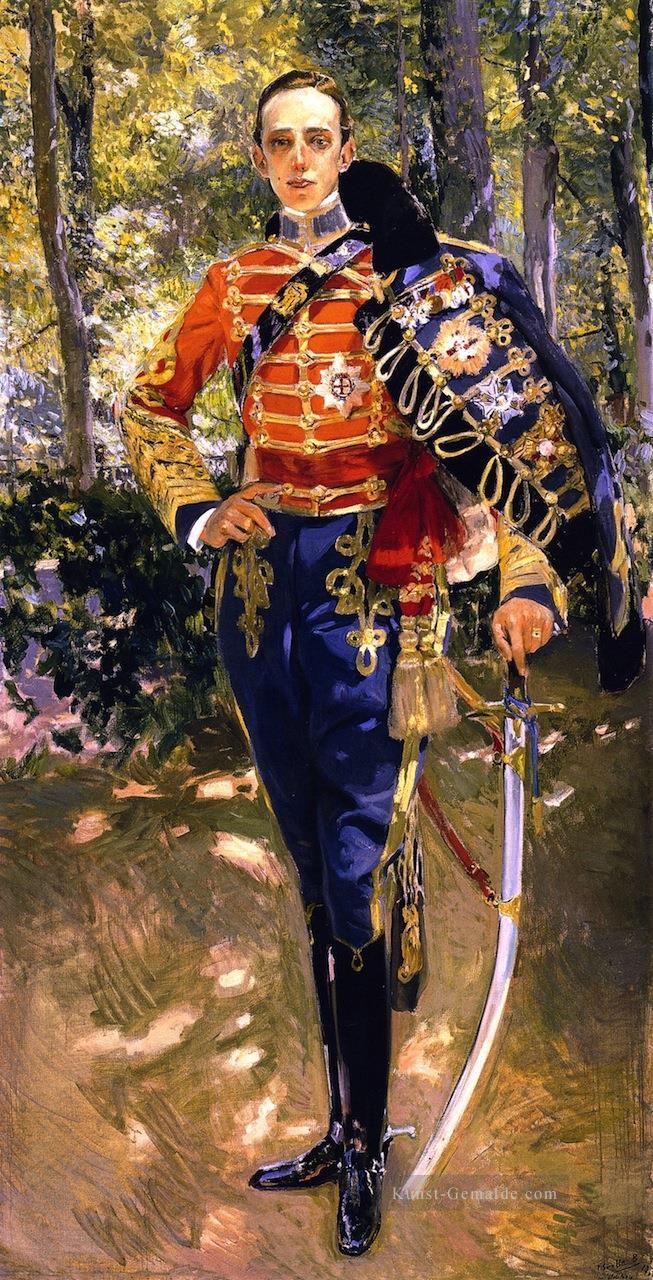 Retrato Del Rey Don Alfonso XIII mit Uniform der Husares Maler Joaquin Sorolla Ölgemälde